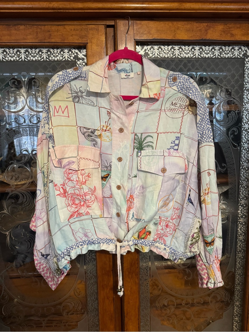 me 369 Pastel Patchwork Button-Down Shirt me369